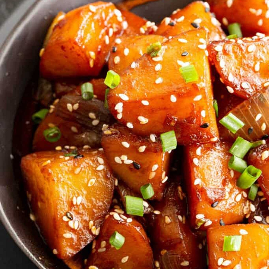 Gamja Jorim Korean Glazed Potatoes