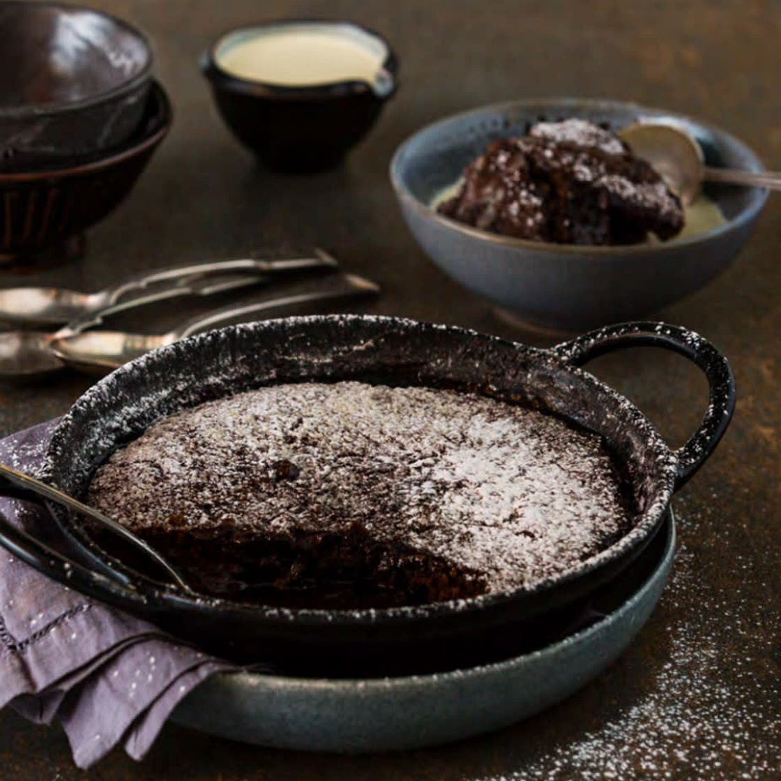 SELF-SAUCING CHOCOLATE PUDDING