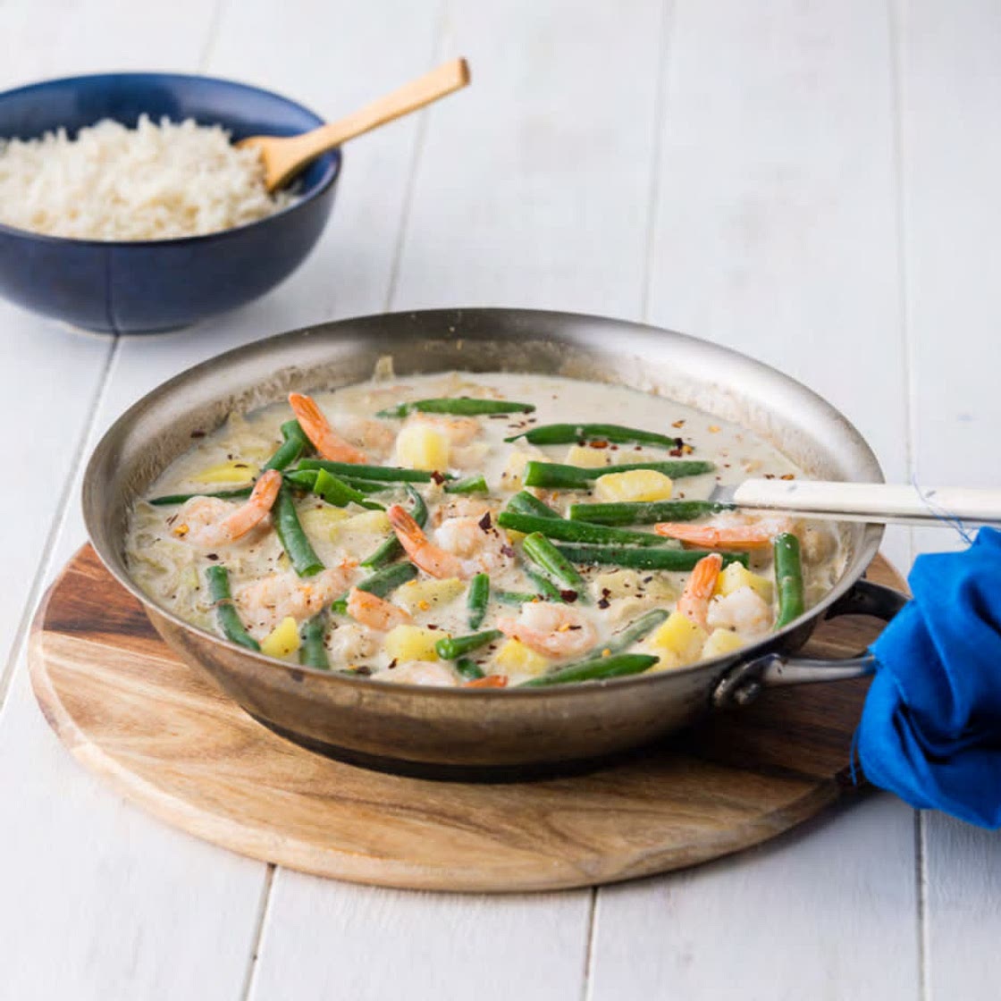 EASY-‘PEAS’Y PRAWN CURRY
