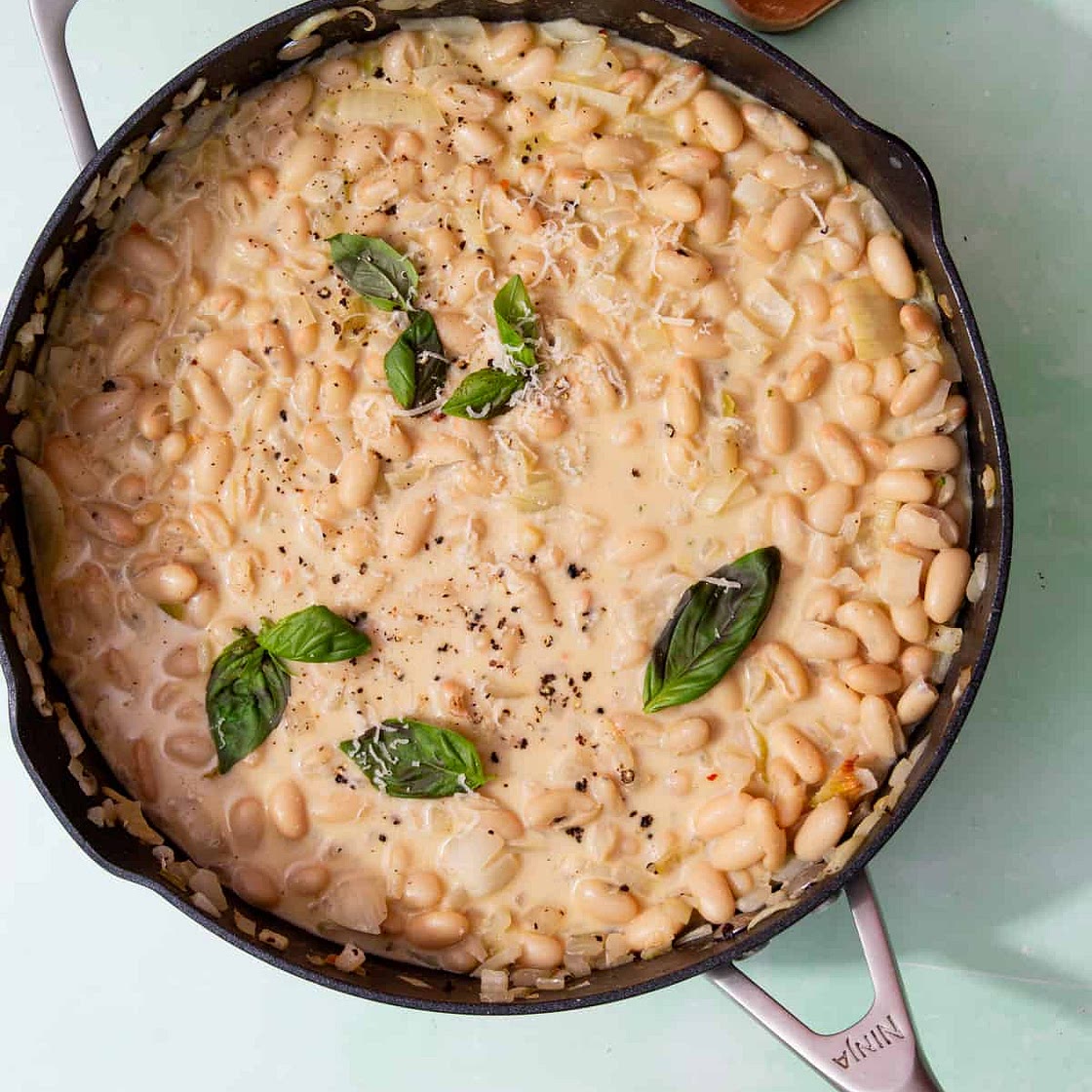 Creamy White Beans with Parmesan (Cannellini Beans)