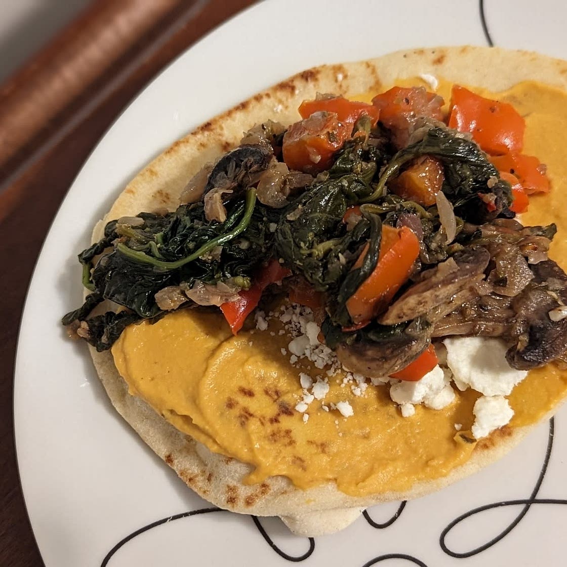 Mediterranean Veggie Naan Tacos
