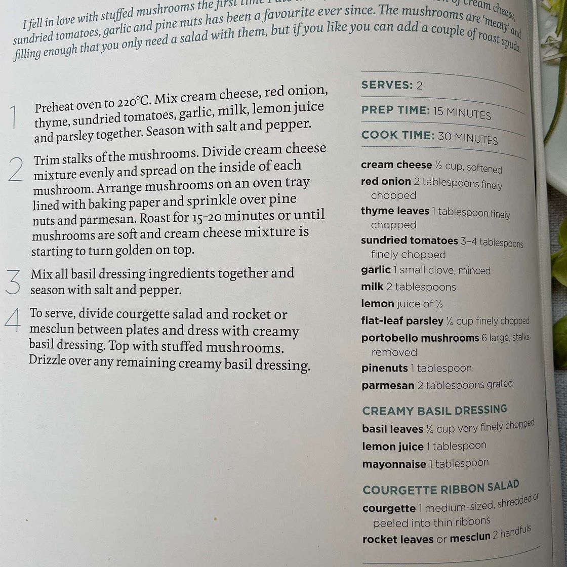 Sundried tomato + cream cheese stuffed mushrooms - 118