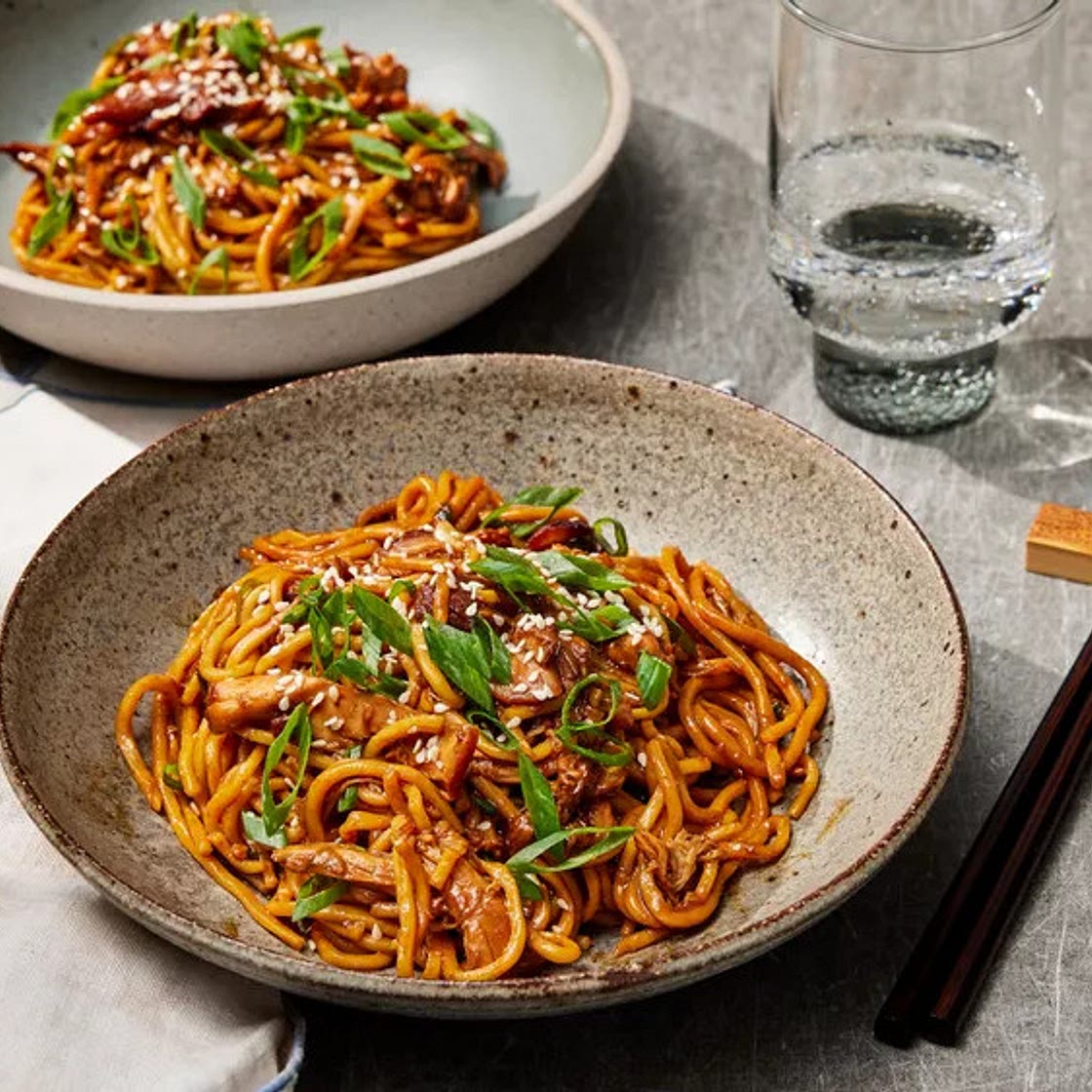 Slow Cooker Honey Garlic Chicken Noodles