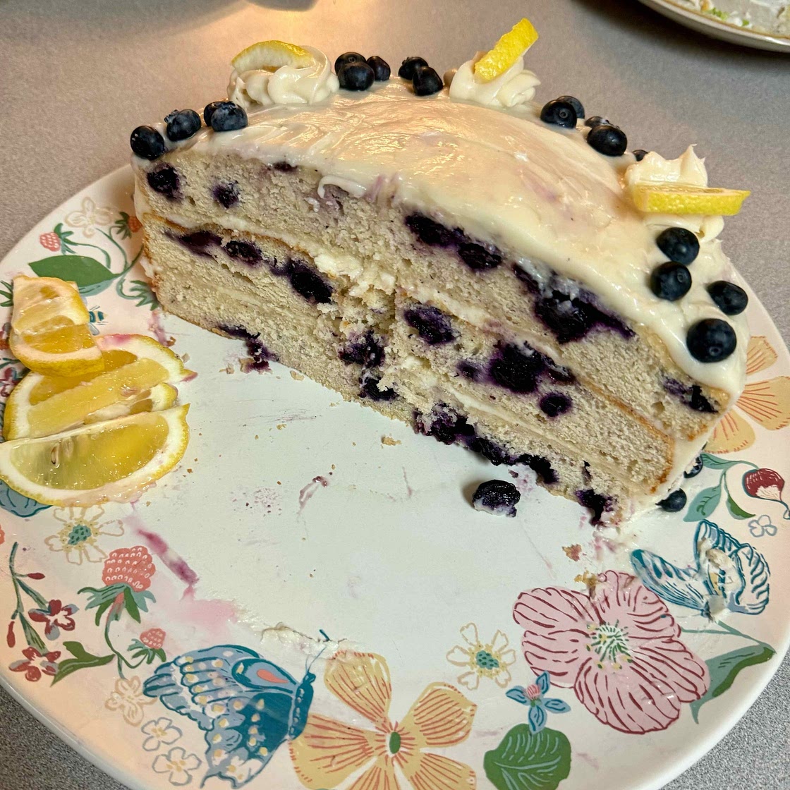 Lemon Blueberry Layer Cake
