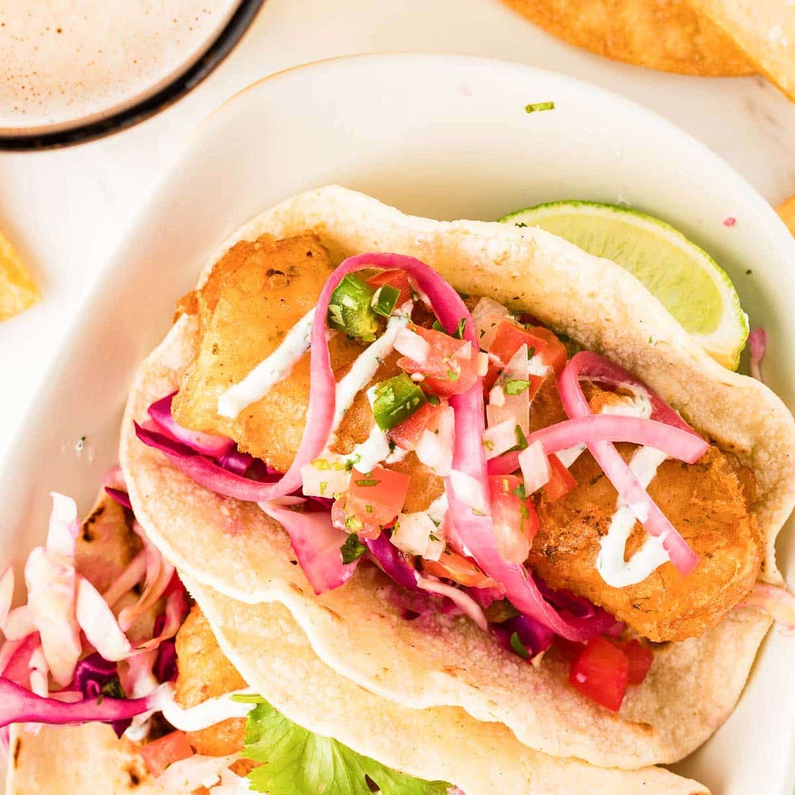 Crispy Beer-Battered Fish Tacos
