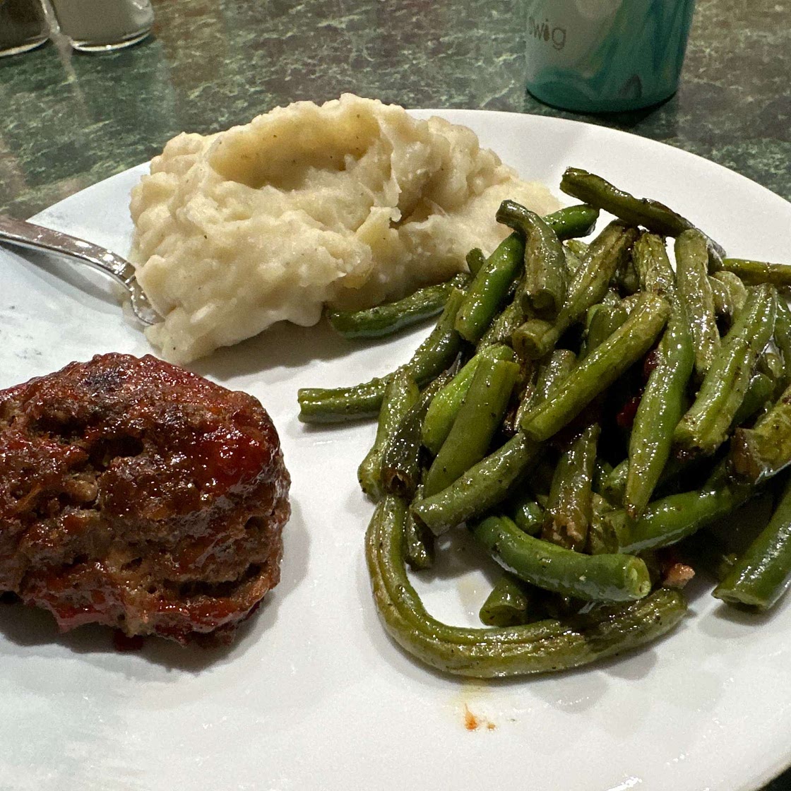 One Pan Meatloaf Dinner