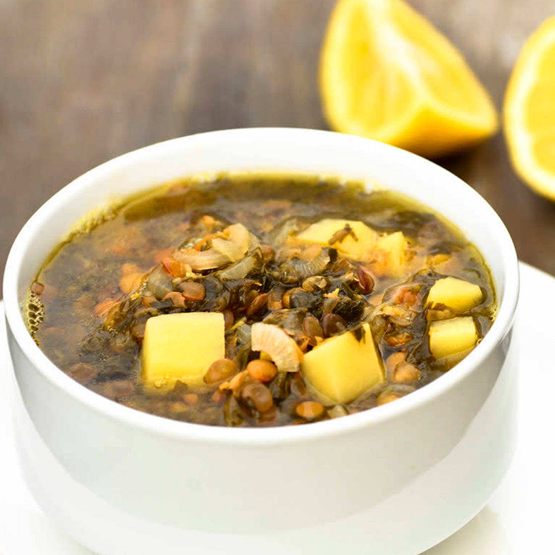 Lebanese Sour Lentil Soup /Adas Bhamod/ Adas Bil Hamod