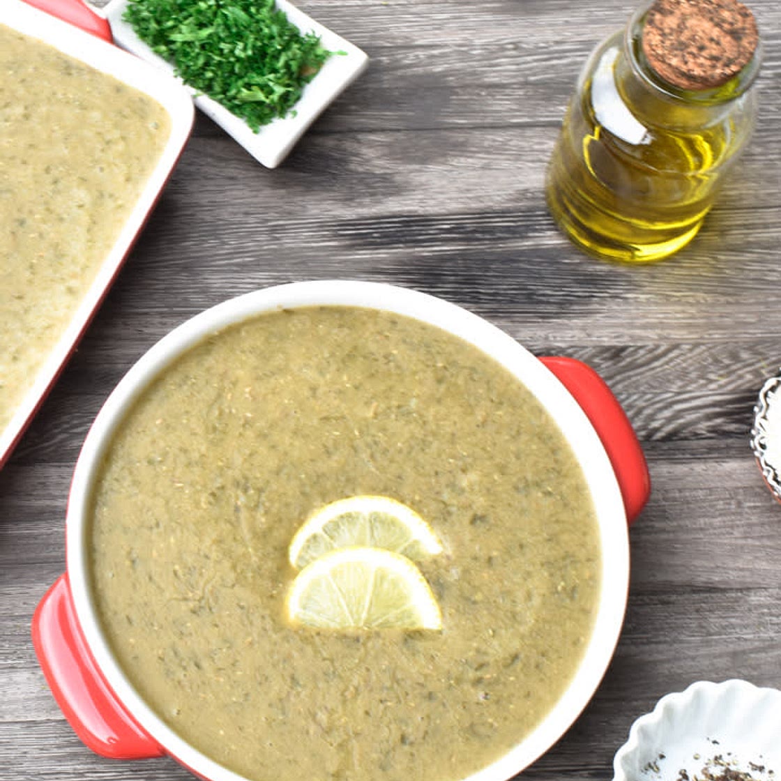 Lebanese Brown Lentil Soup, Shorbat Adas Mamrouta
