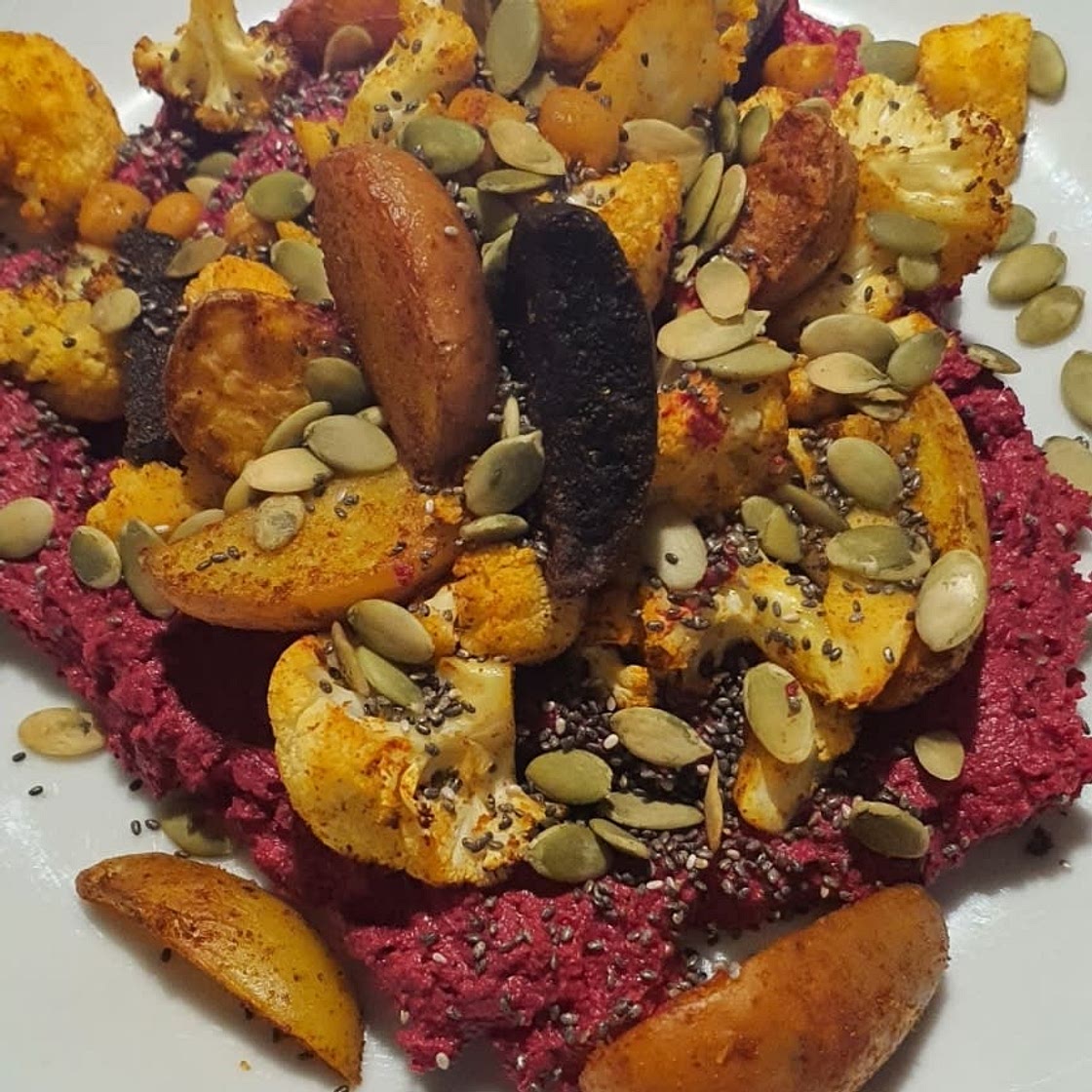 High-Protein Beetroot Medi Bowl