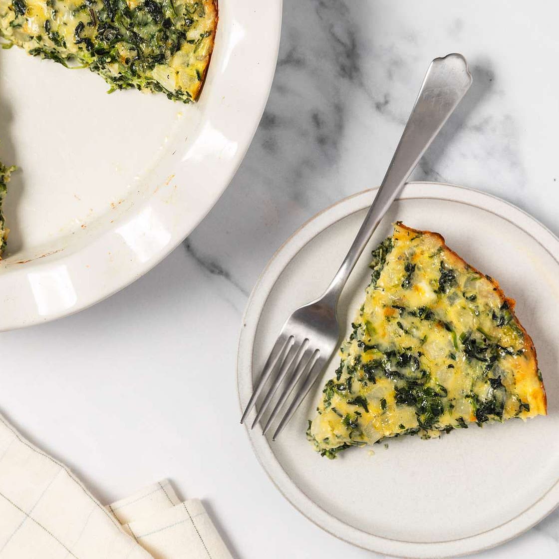 Crustless Spinach Quiche