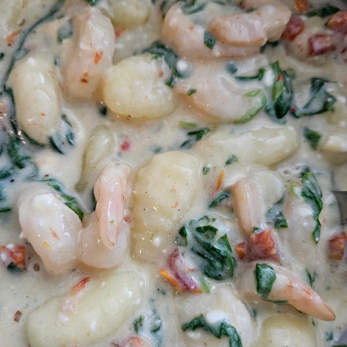 Tuscan shrimp and gnocchi