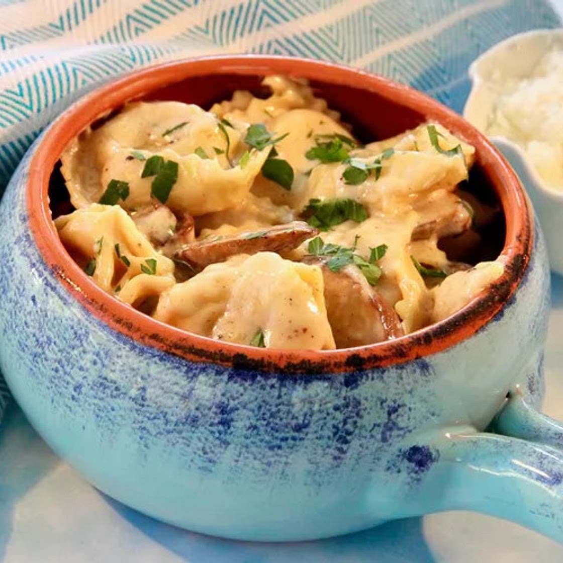 Mushroom Tortellini Alfredo