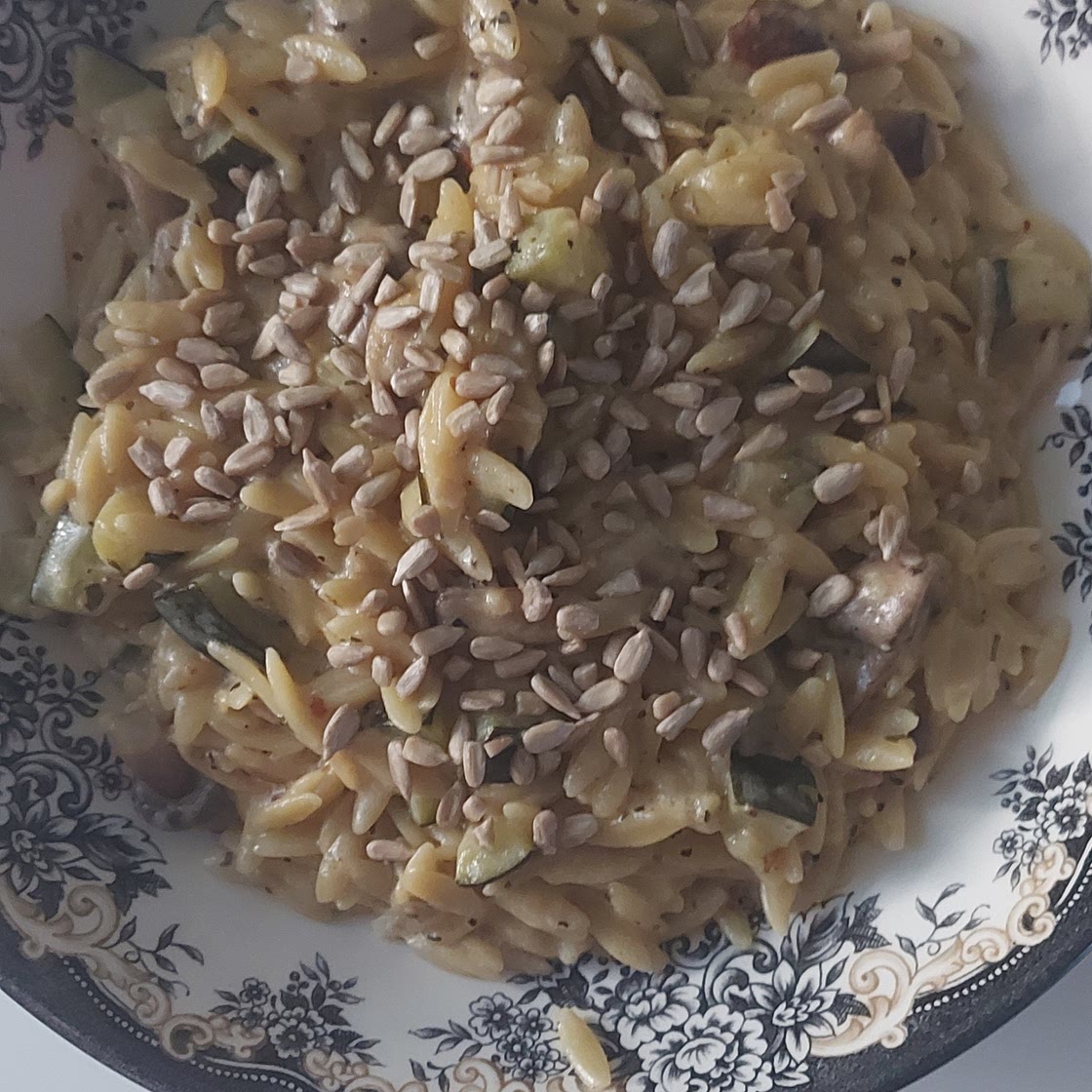 Zucchini-Champignon-Kritharaki