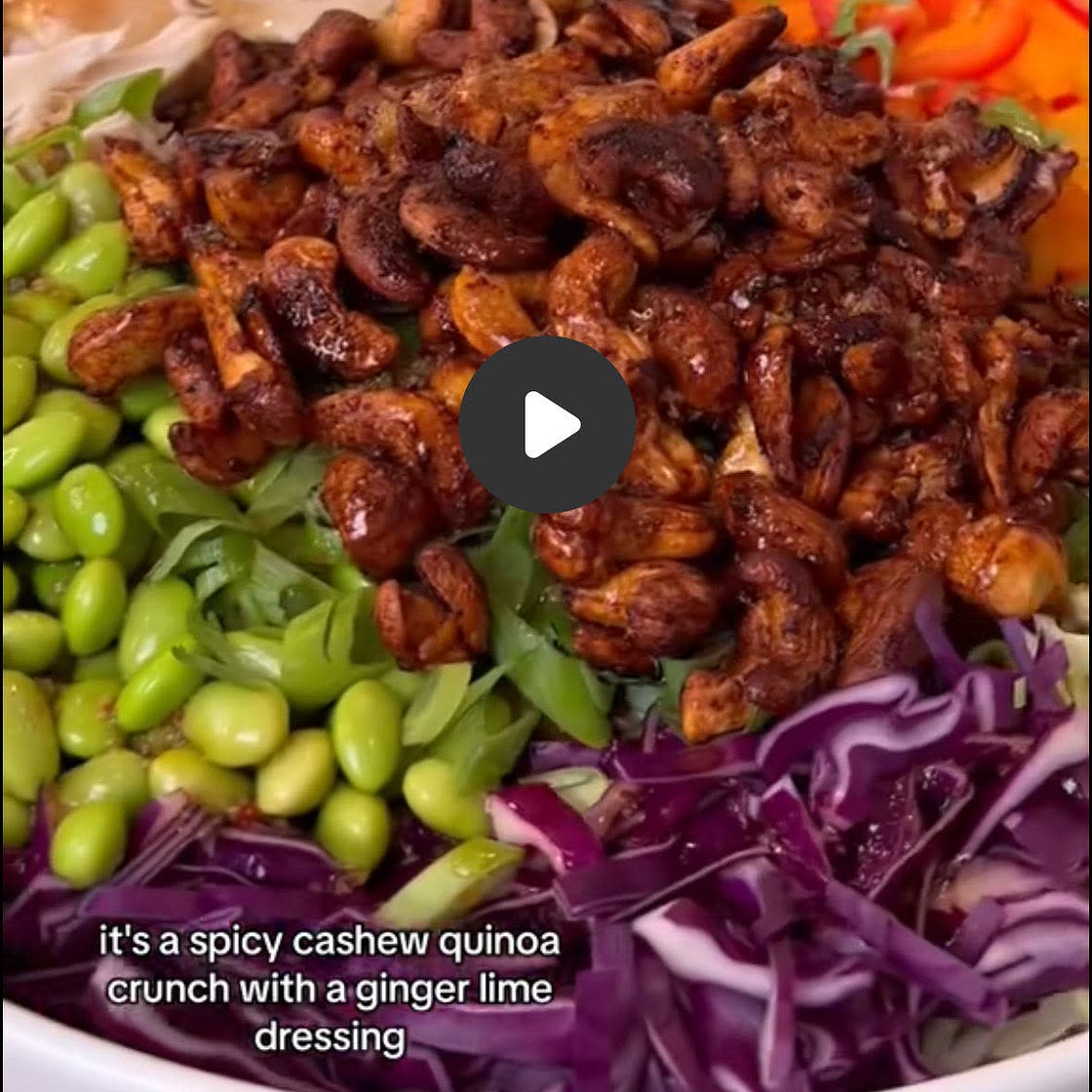 Spicy Cashew Quinoa Crunch Salad