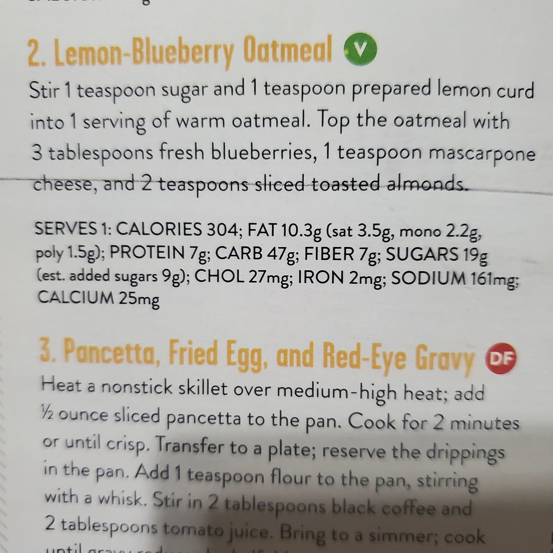 Lemon blueberry oatmeal