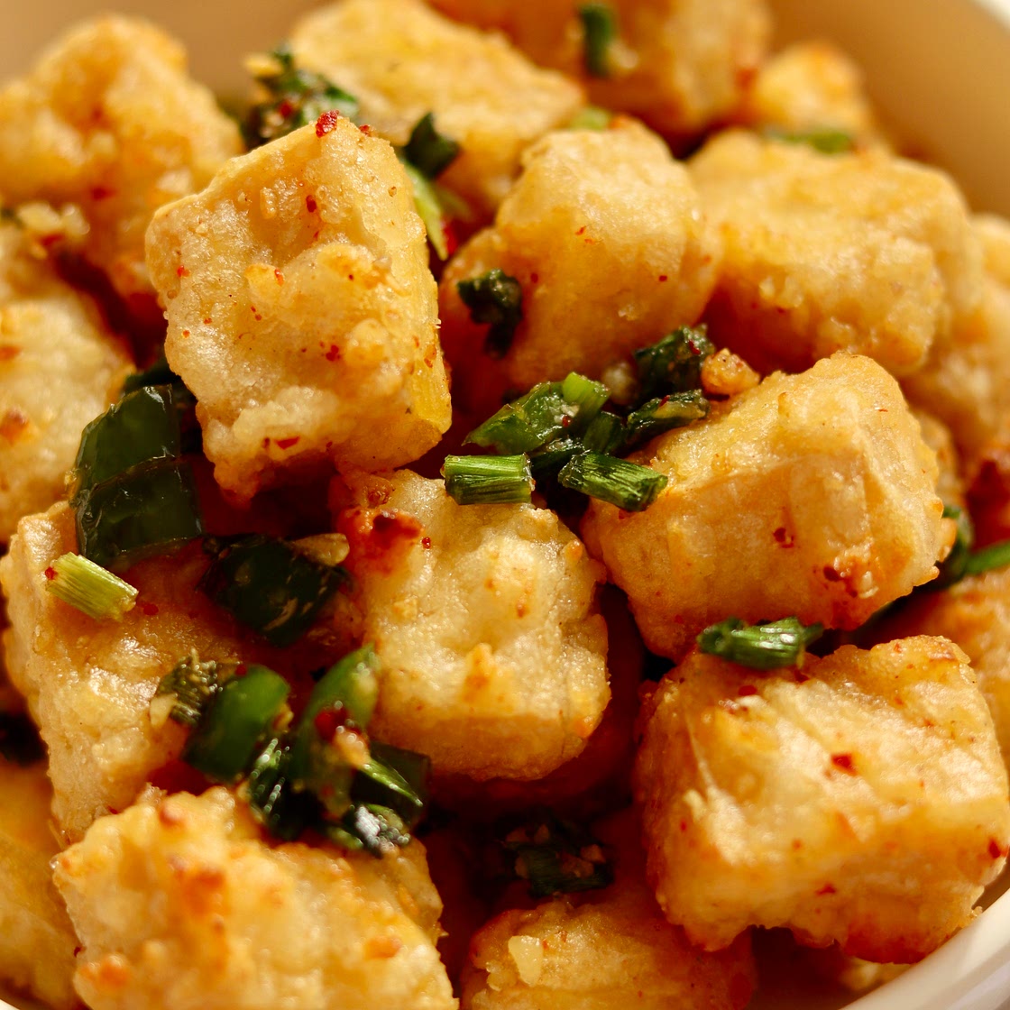 Salt and Pepper Tofu Bites (made in an airfryer)