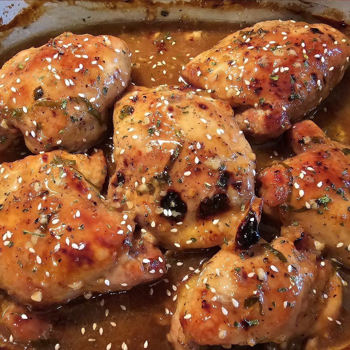 Honey Soy Baked Chicken Thighs