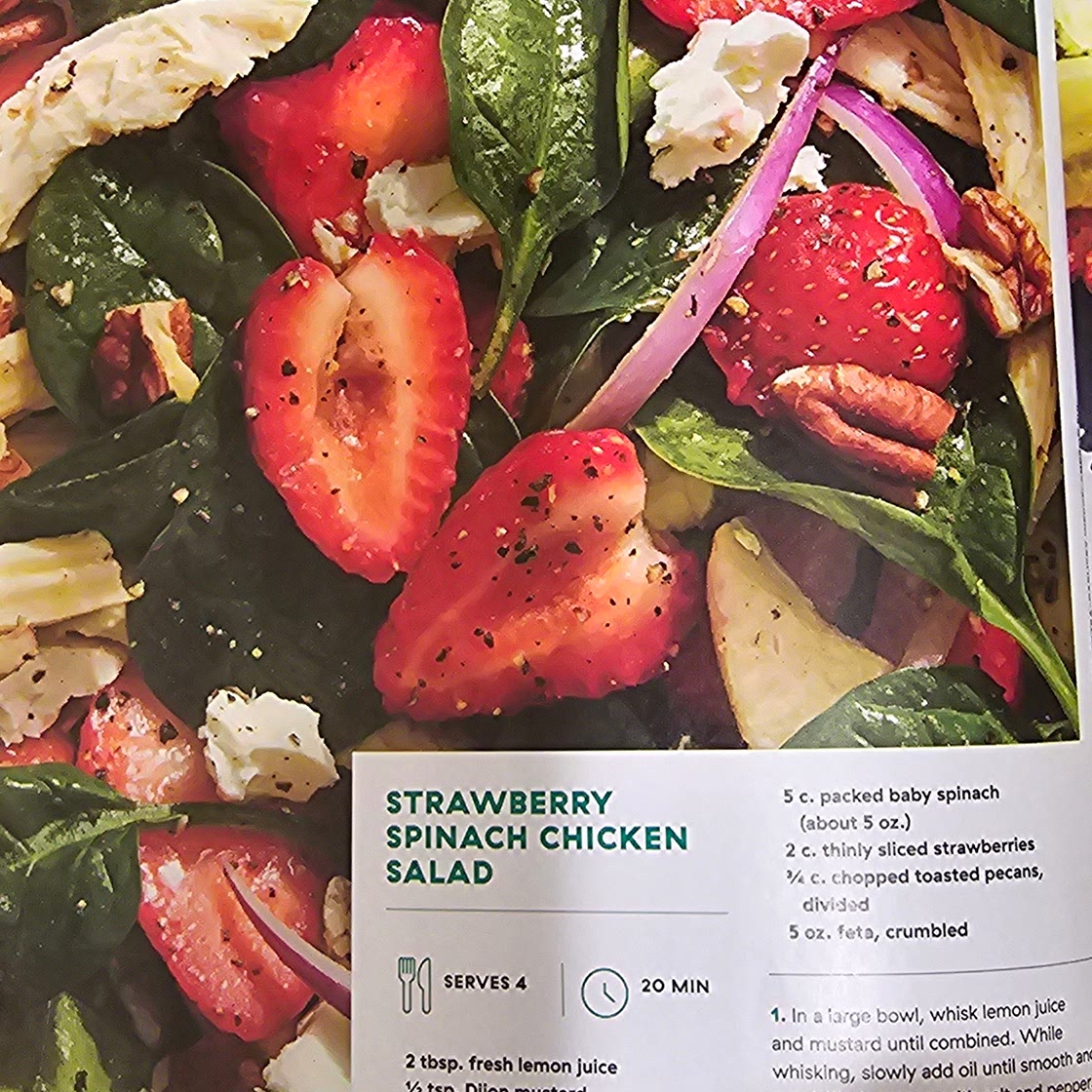 Delish Strawberry Spinach Chicken Salad