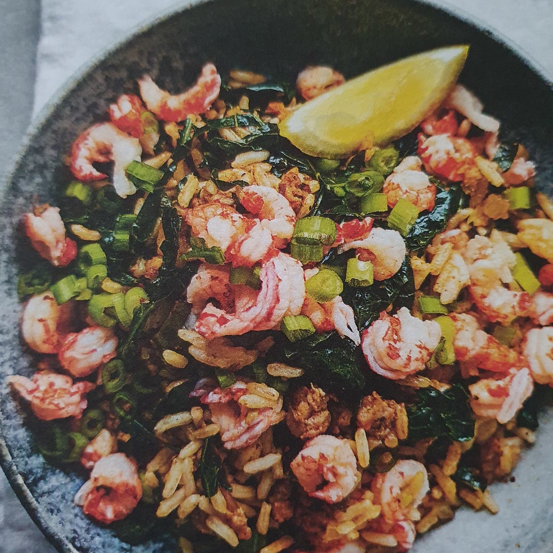 Southern-style dirty rice with crayfish