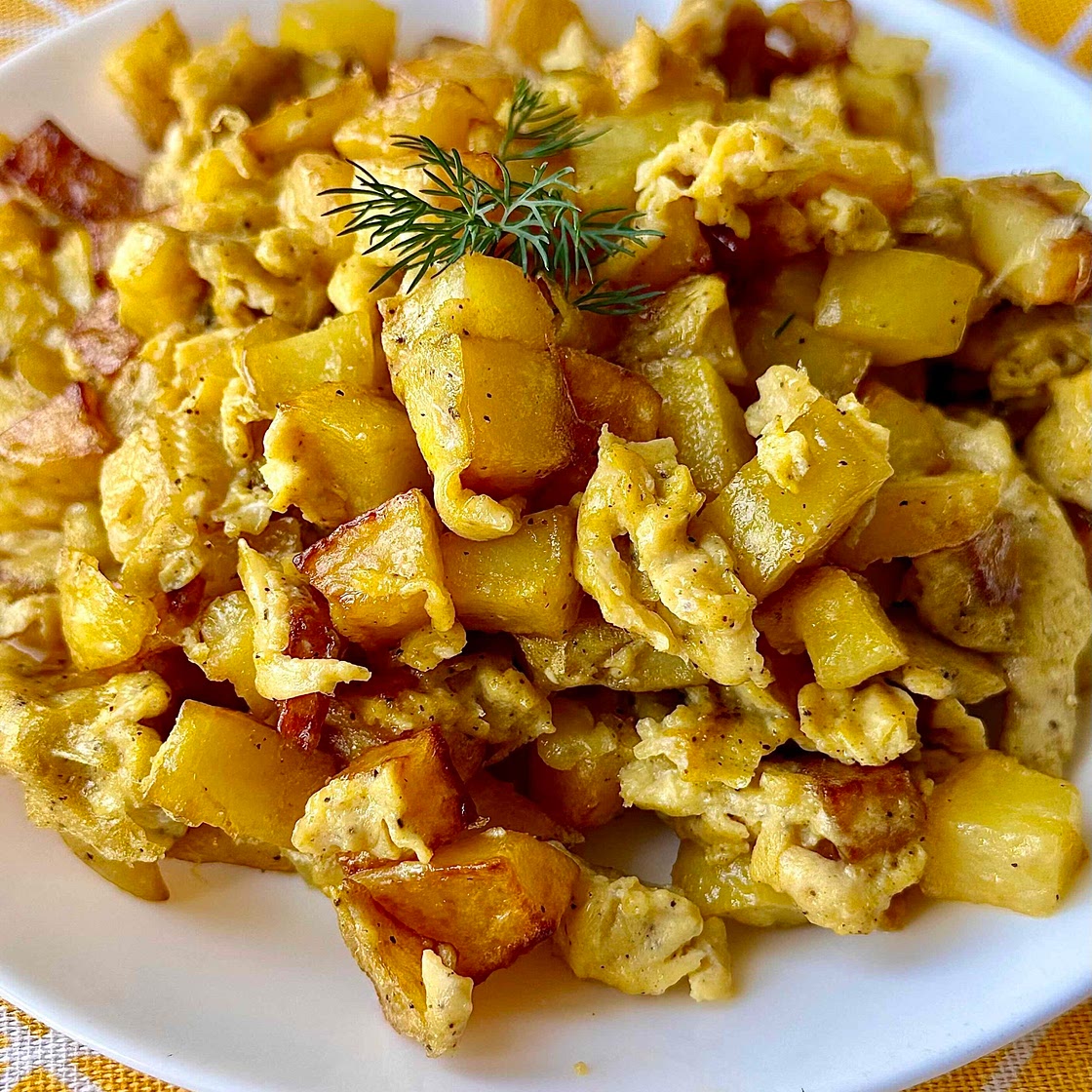 Fried Potato and Egg - Mfarakeh 