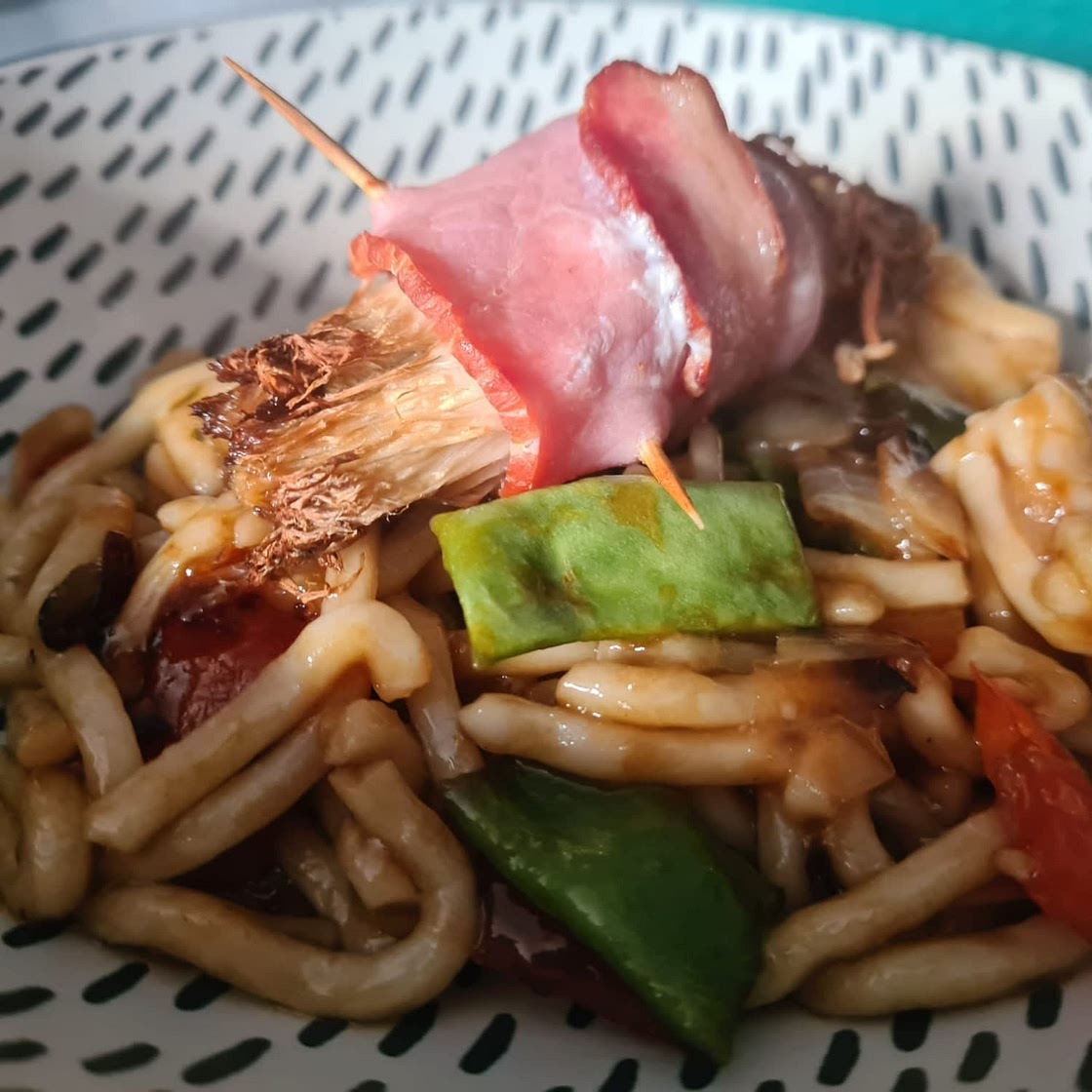 Enoki Mushroom Wrapped With Bacon