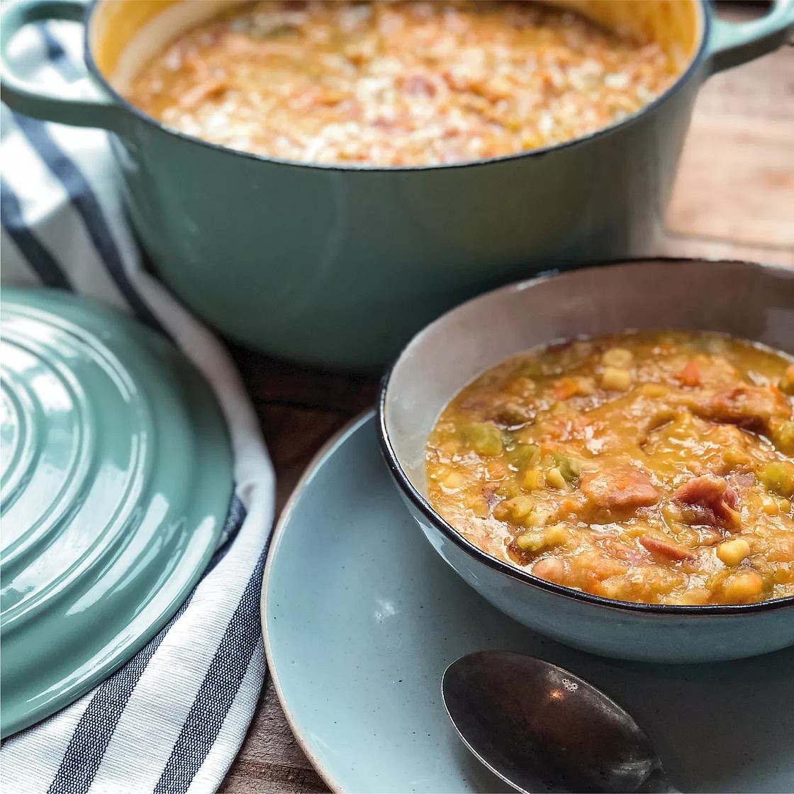 BACON HOCK AND VEGE SOUP