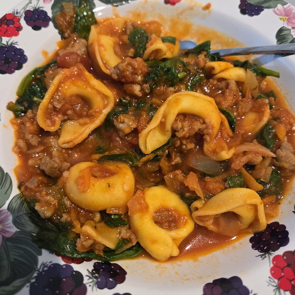 Italian Sausage Tortellini Skillet