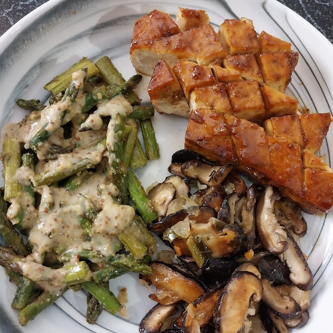 Brown Sugar and Mustard Glazed Tofu
