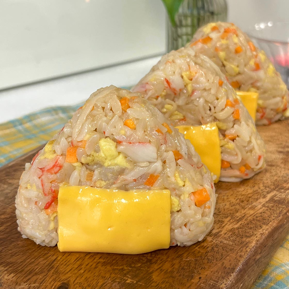 Delicious Crab Egg Onigiri