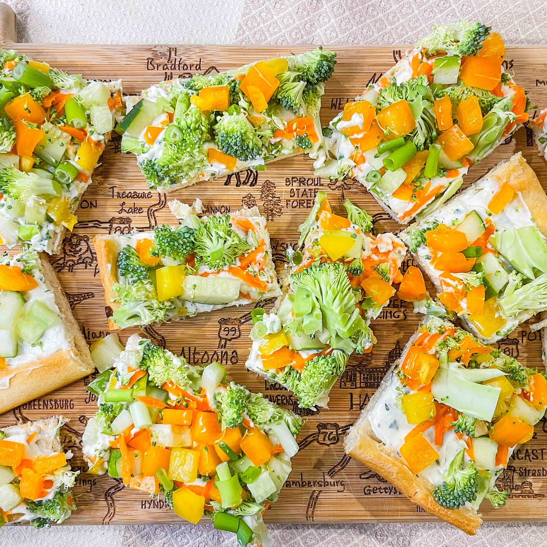 Crescent Dough Veggie Pizza Appetizer