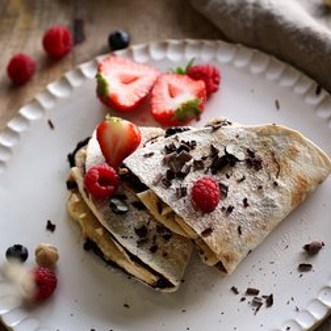 Warm Tahini Chocolate Banana Wrap