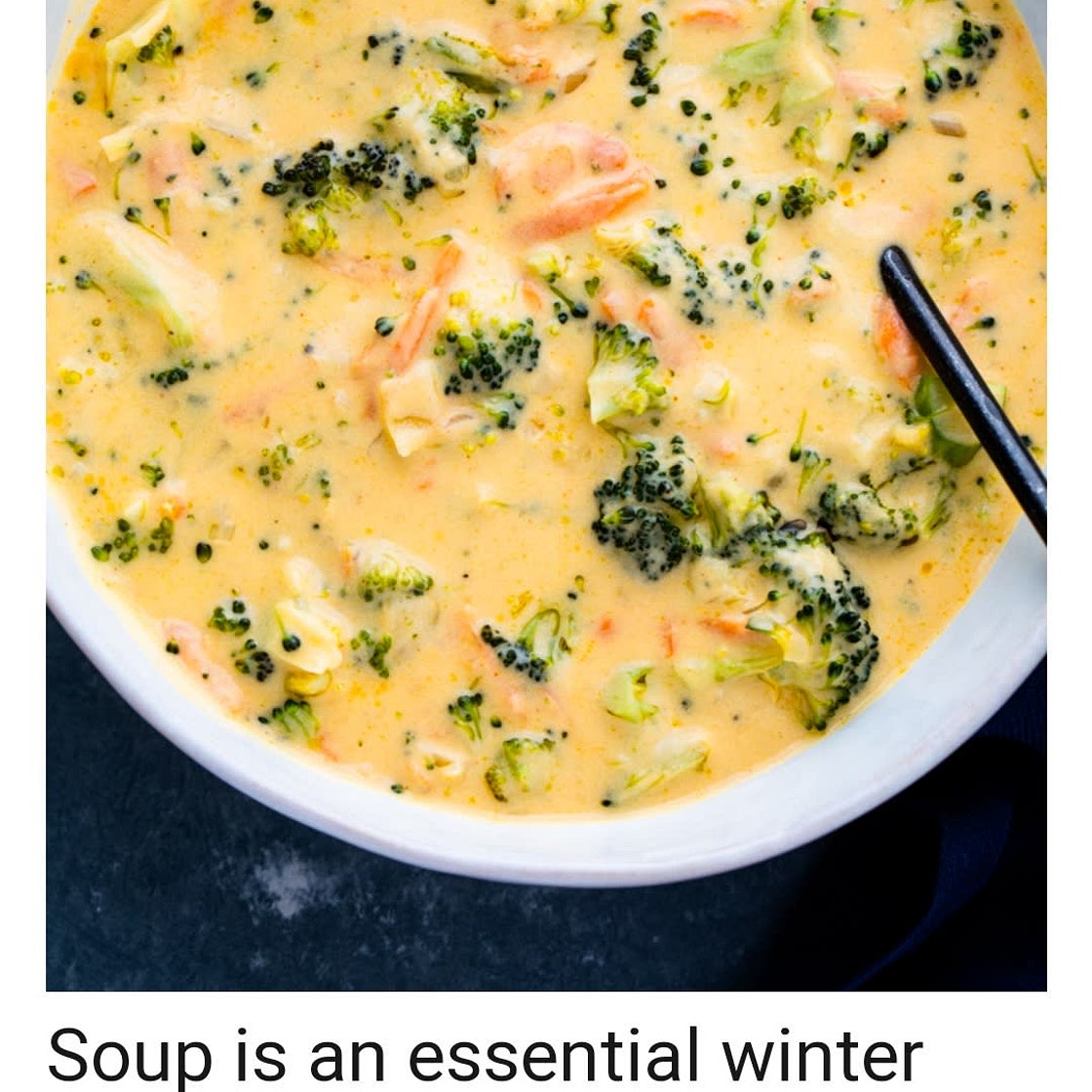 30 MINUTE BROCCOLI CHEDDAR SOUP