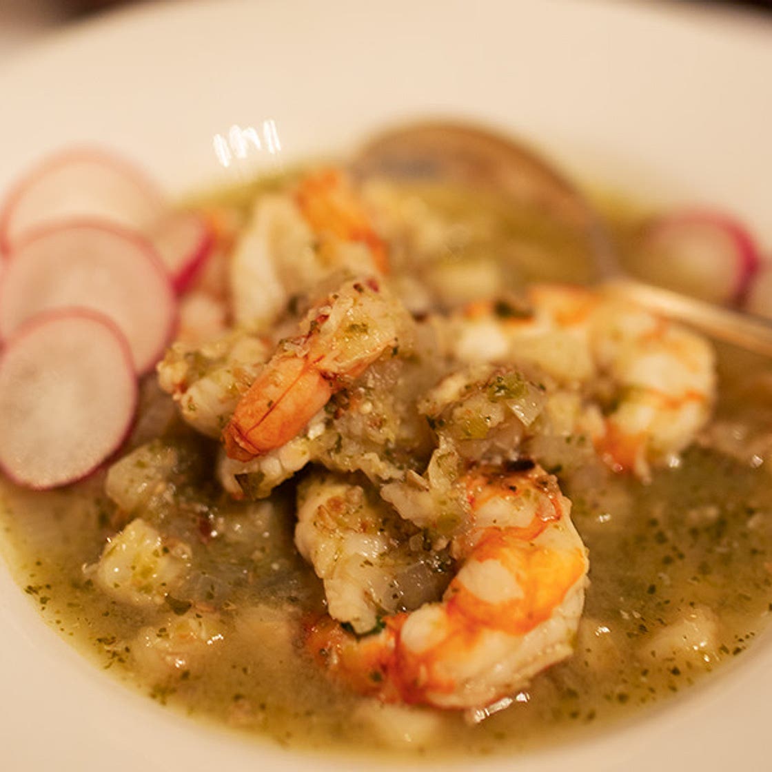 Green Chile Pozole with Shrimp