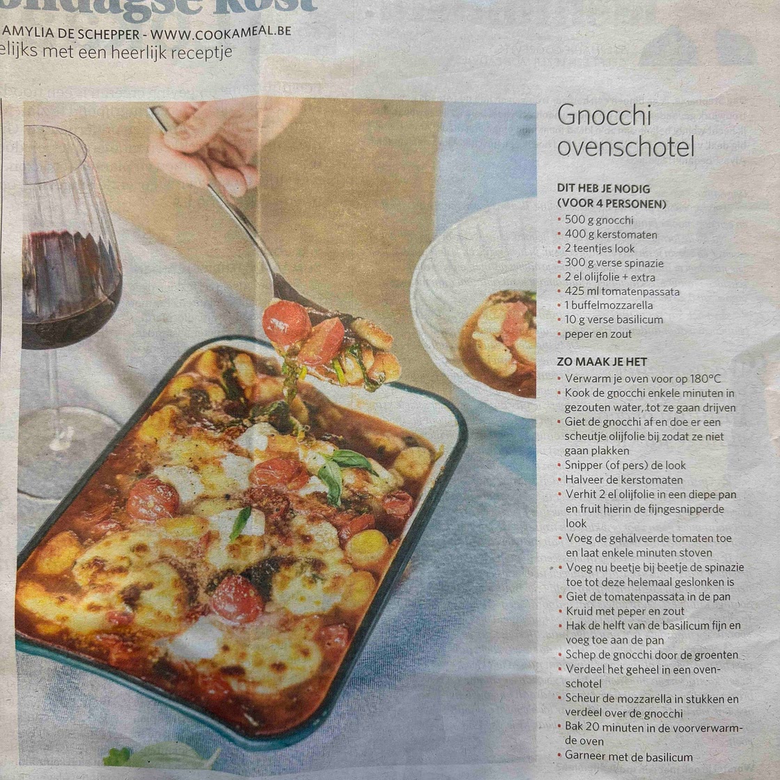 Gnocci ovenschotel tomaat spinazie