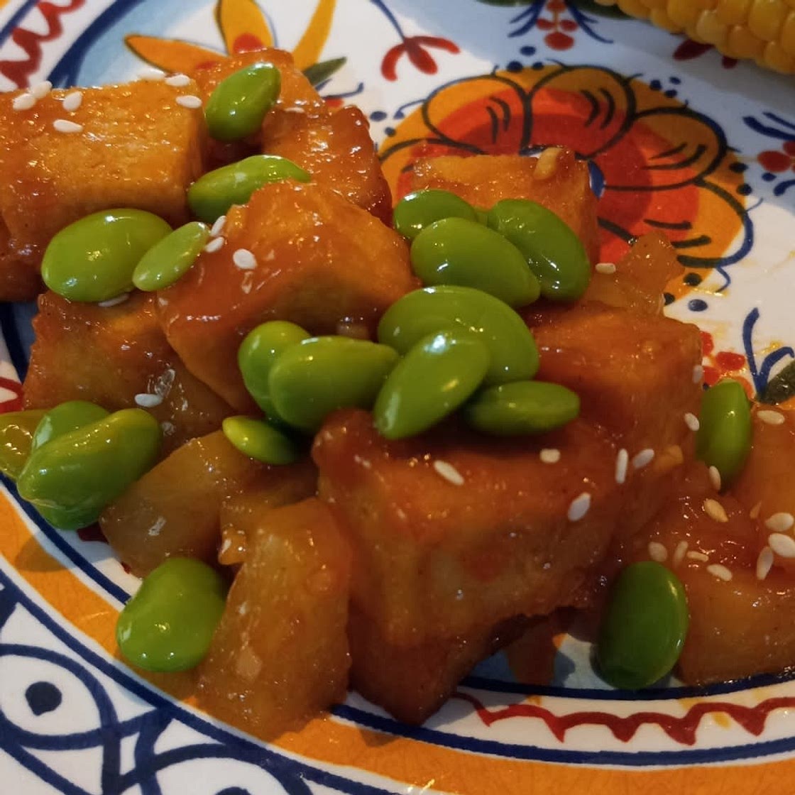 Baked Spicy, Sweet and Sour Tofu