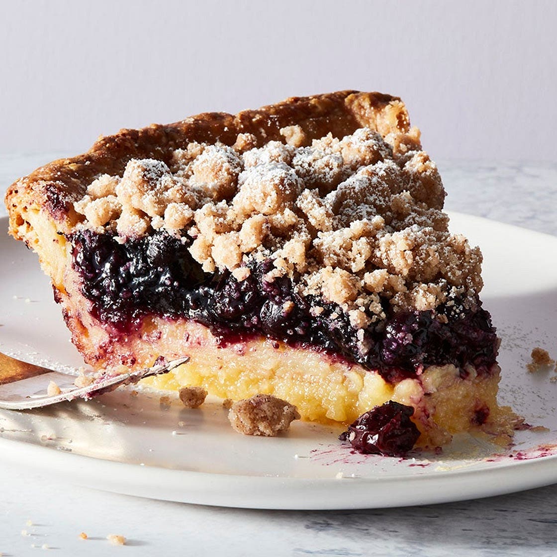 Lemon-Blueberry Streusel Pie