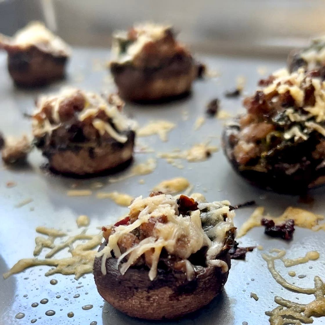 Beef Stuffed Mushrooms