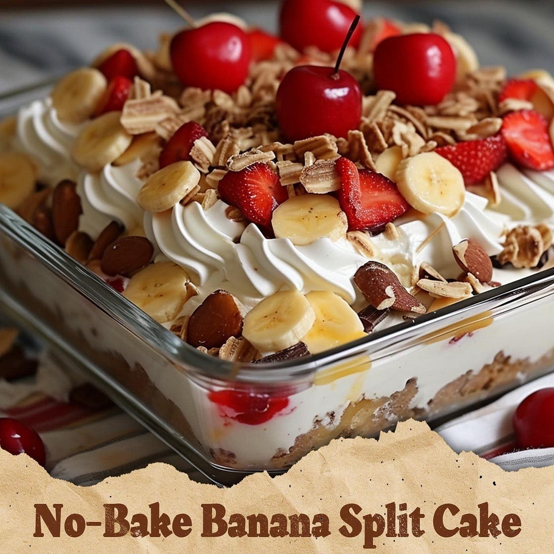 No-Bake Banana Split Cake 