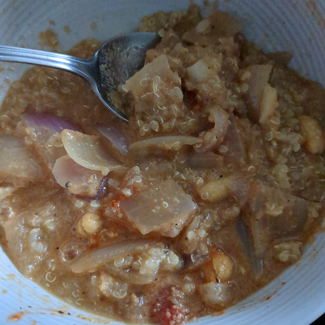 West African Peanut Stew with Swiss Chard & White Quinoa