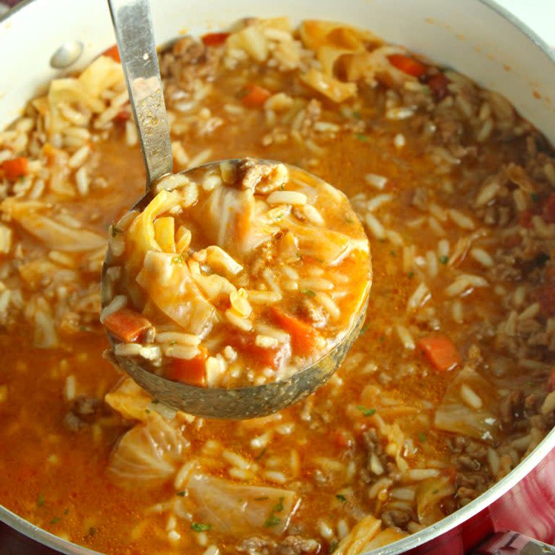 Best Ever Cabbage Roll Soup!