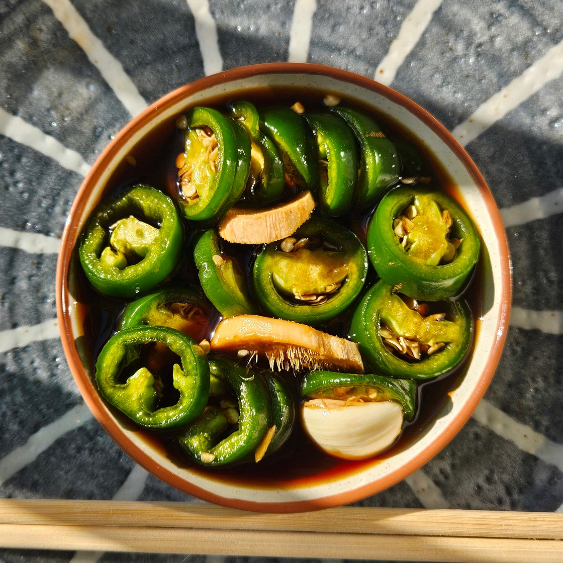 Sweet Soy Pickled Jalapeños