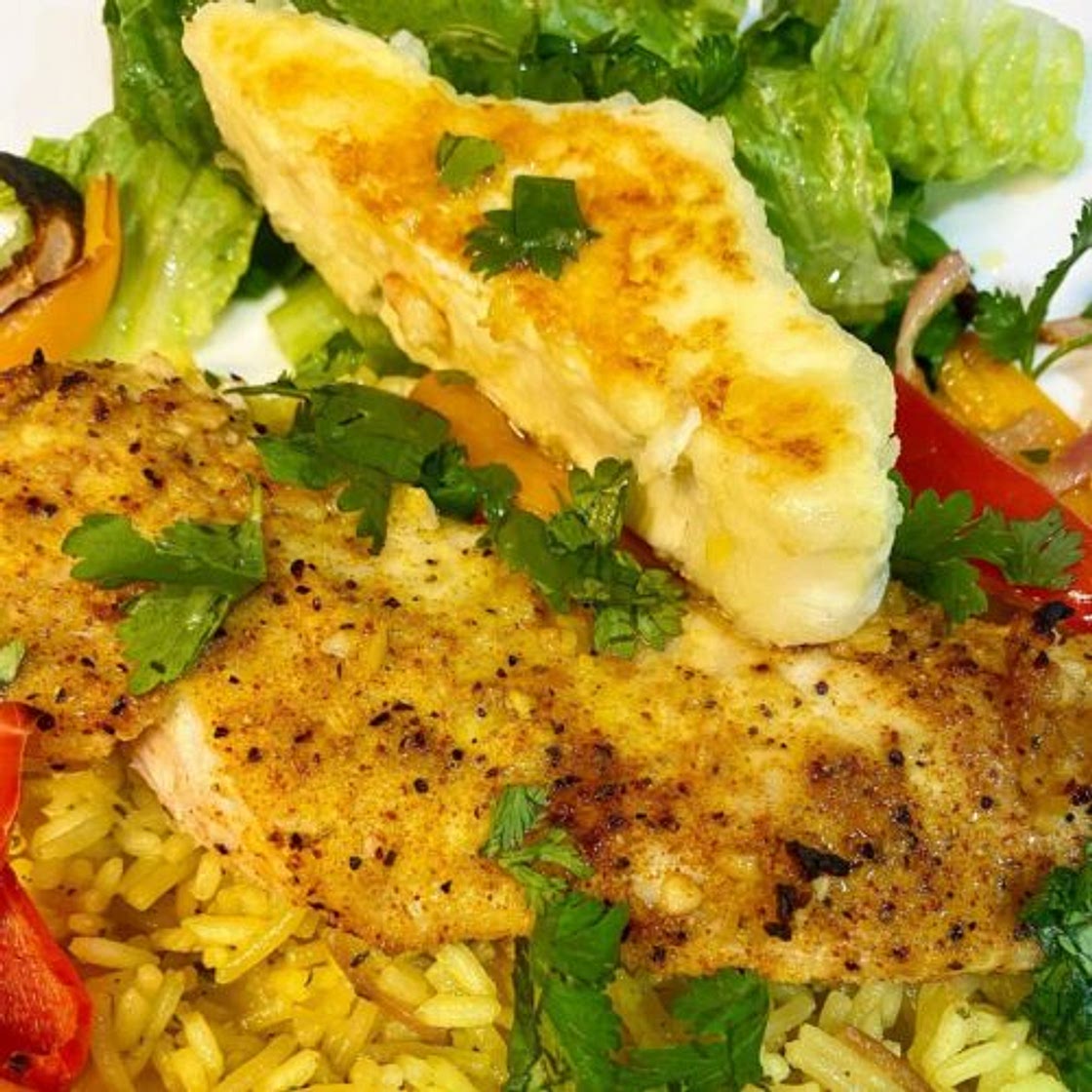 Lemon Baked Chicken & Veggies W/ Seared Feta