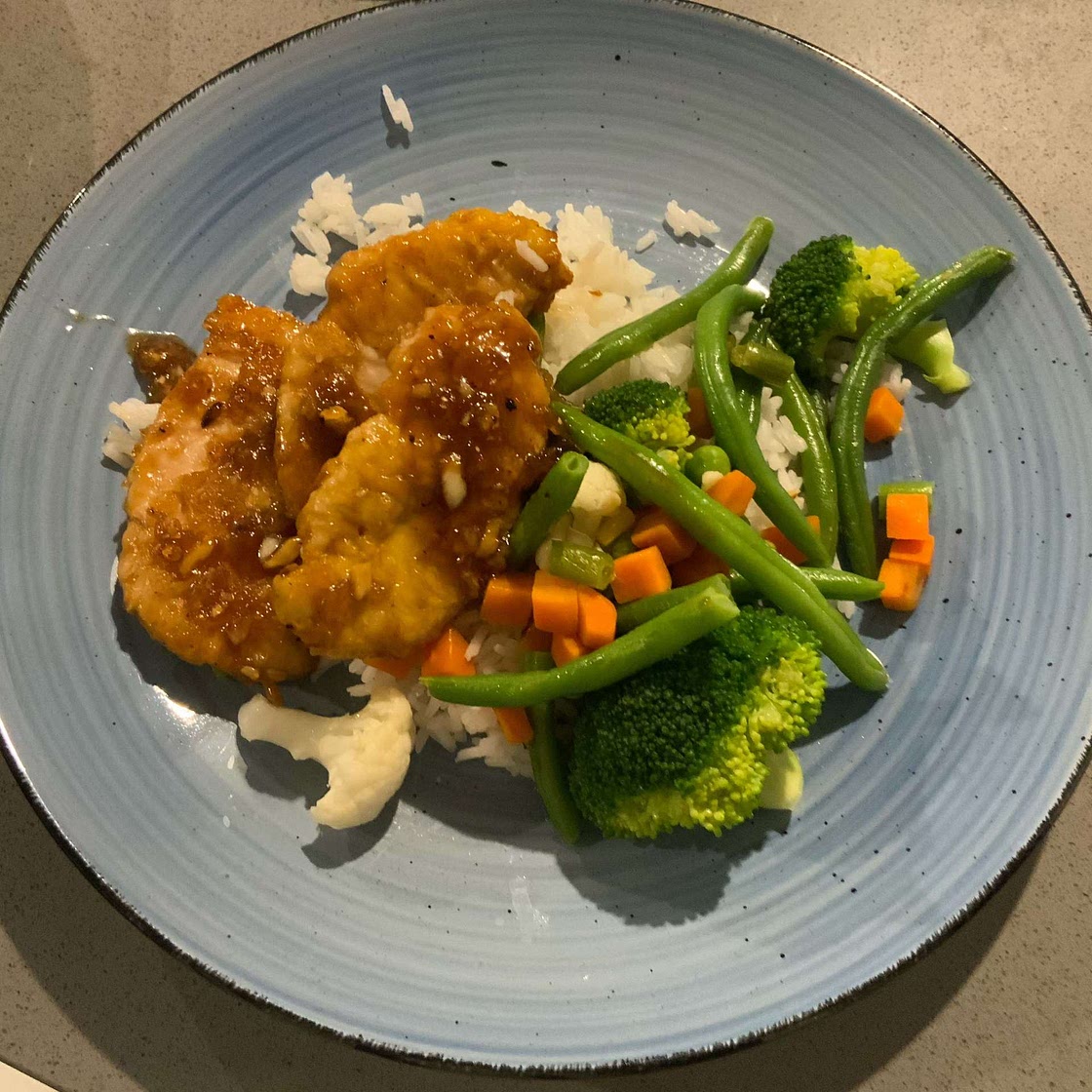 Friday night sticky lemon chicken