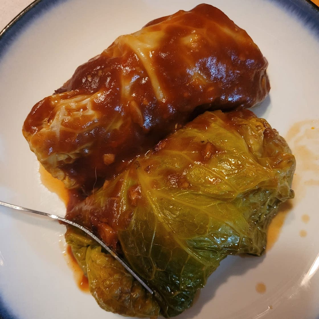 Egg Roll-Inspired Cabbage Rolls