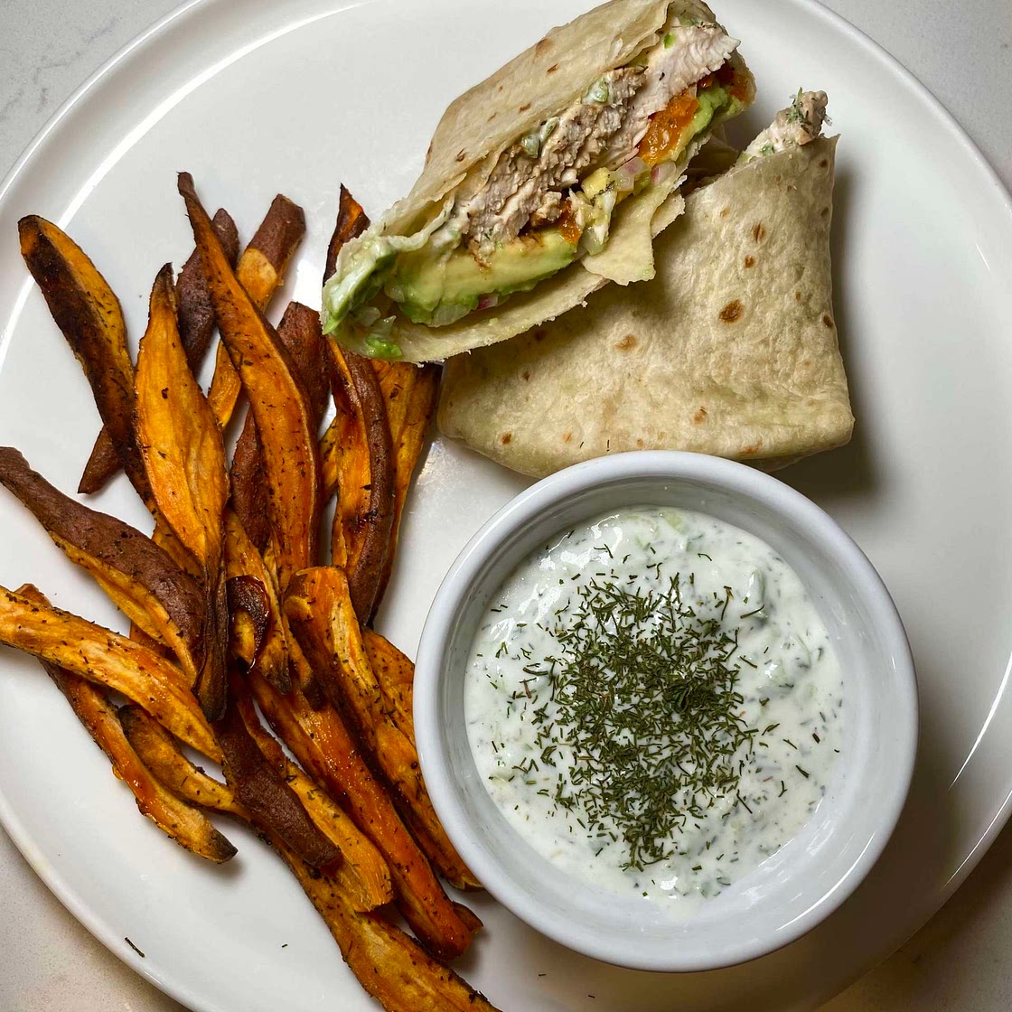 Mediterranean Chicken Wrap