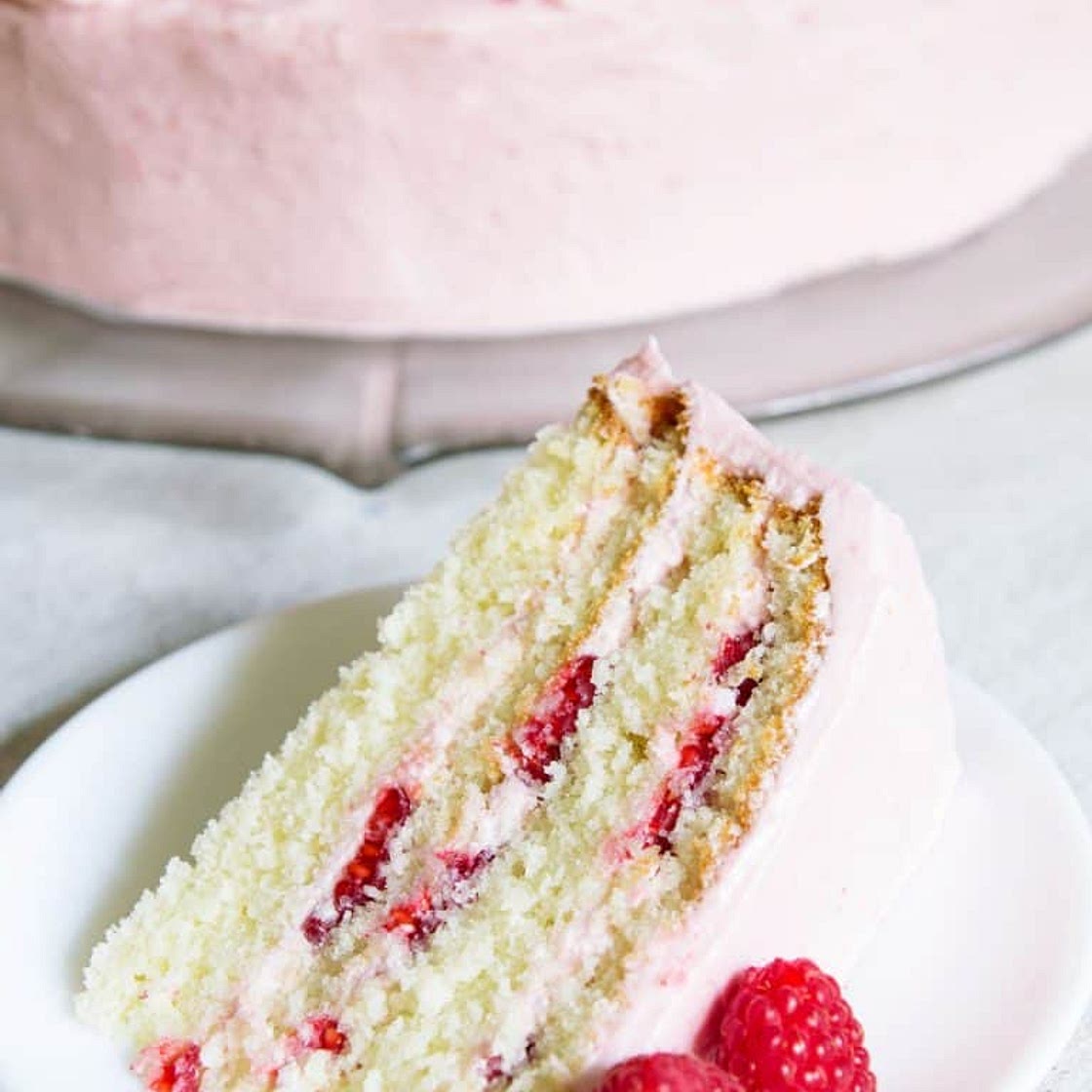 Vanilla Raspberry Cake