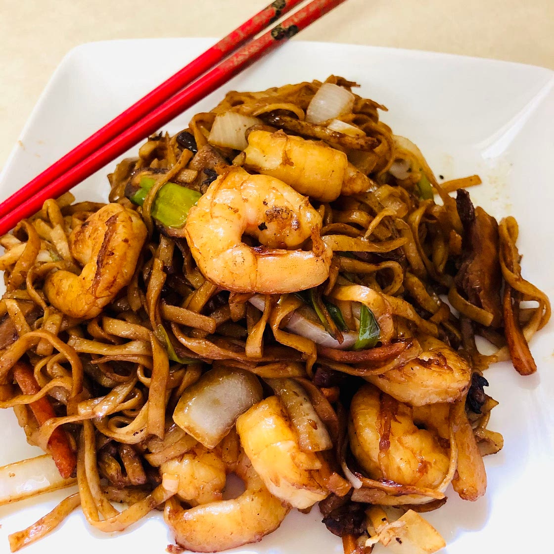 Lo mein shrimp