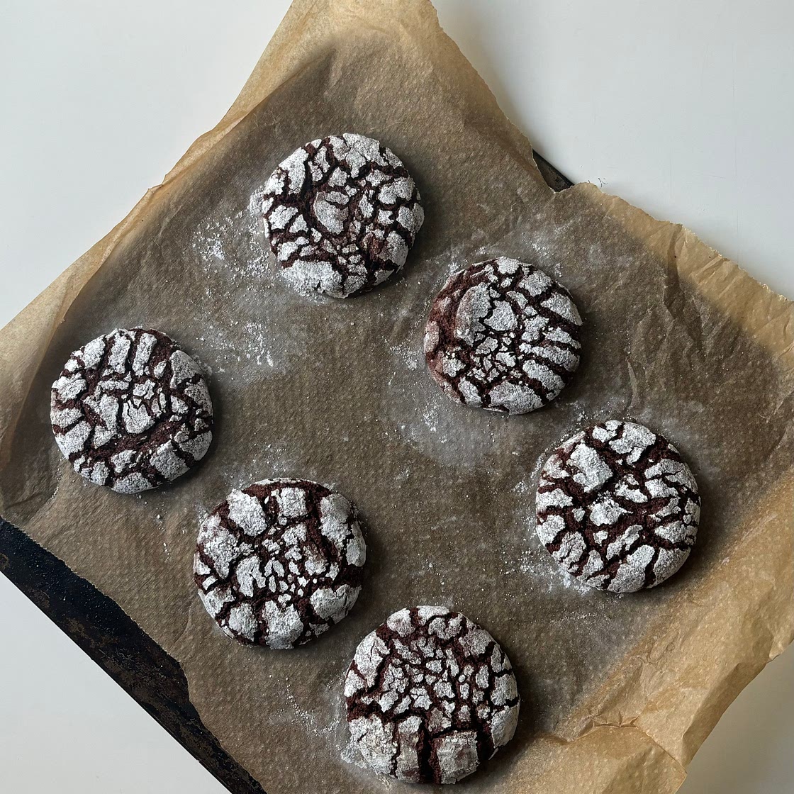 Red Velvet Crinkle Cookies