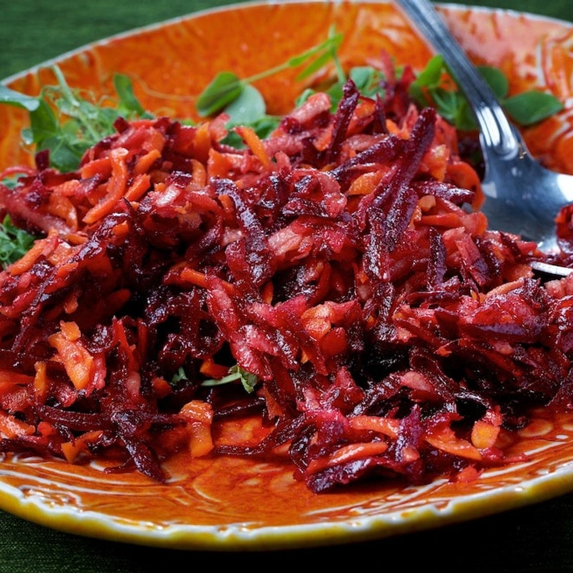 Raw Beet, Carrot and Apple Salad With Ginger-Lime Dressing