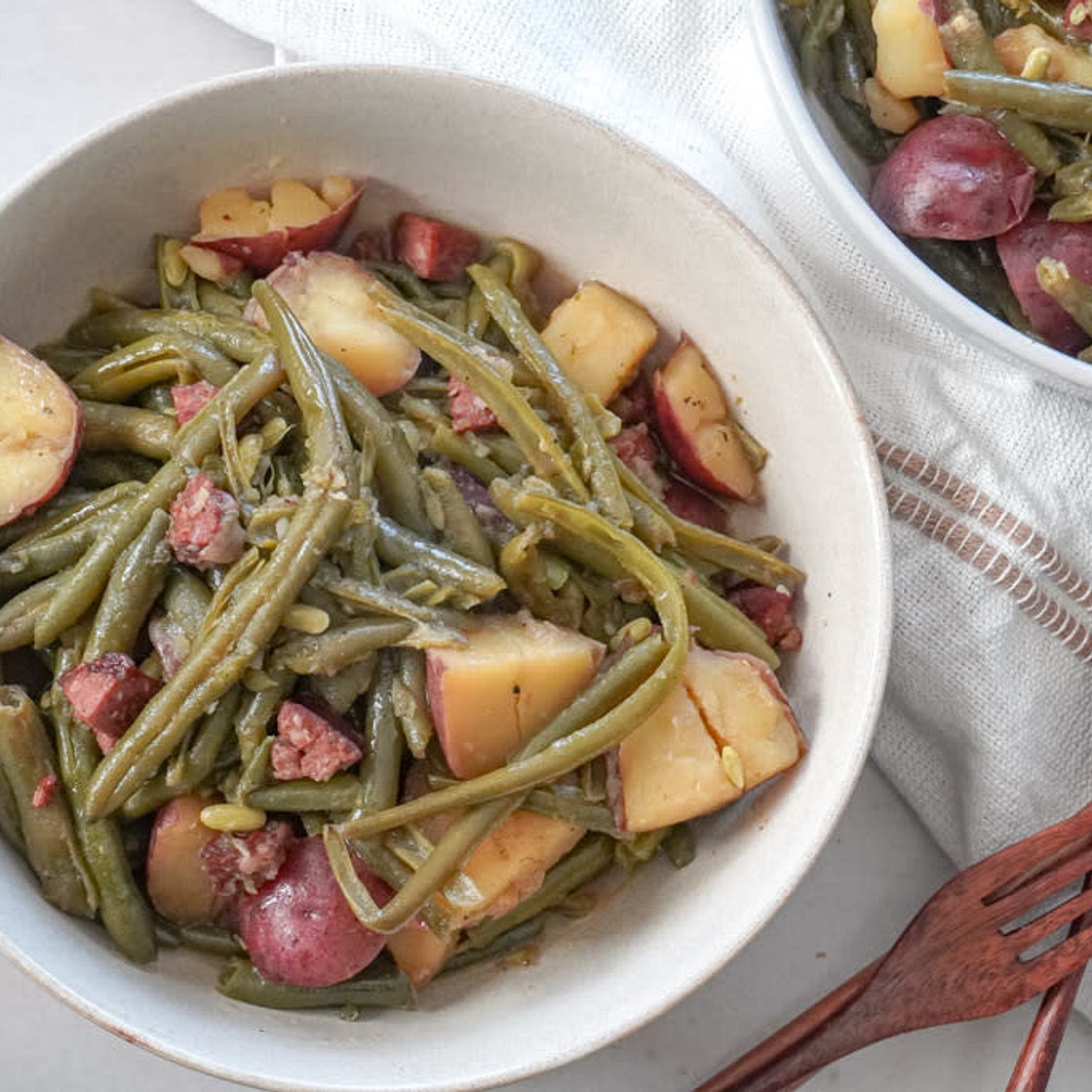 Smothered Green Beans and Potatoes